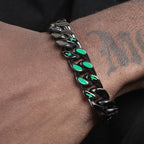 Titanium Bracelet – VortexLink Cuban with Dual-Sided Steel with Reversible Design detail image