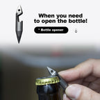 Titanium EDC Keychain Tool – Wolf Fang 1.0 Multi with Bottle Opener, Screwdriver & Cutter detail image - detail view 10