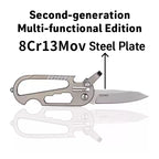 Titanium EDC Knife – EdgeKey Multi-Function Keychain with M390 or 8Cr13MoV Steel detail image - detail view 18