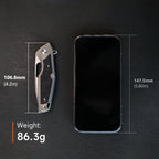 Titanium EDC Knife – Shadow Blade with M390 Steel Blade with Precision Engineering detail image - detail view 20