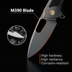 Titanium EDC Knife – Shadow Blade with M390 Steel Blade with Precision Engineering detail image - detail view 7
