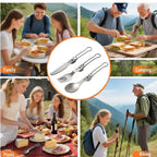 Titanium EDC Multi-Tool – Featherlight Feast Ultralight Folding Utensil Set detail image - detail view 7