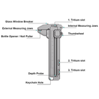 Titanium EDC Multi-Tool – TiCal Pro GR5 Mini Caliper with 9-in-1 -Function Measurement detail image
