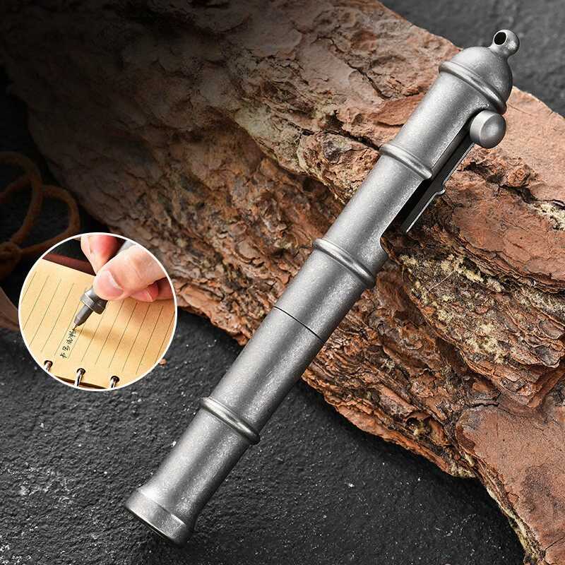 Titanium Tactical Pen - Vintage Bolt-Action EDC Writing & Self-Defense Tool