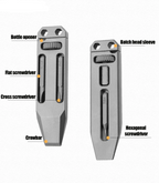 Titanium EDC Pry Bar – The Alix Multi-Tool with 4-in-1 Tool for Desk Breaks, Collecting detail image - detail view 8