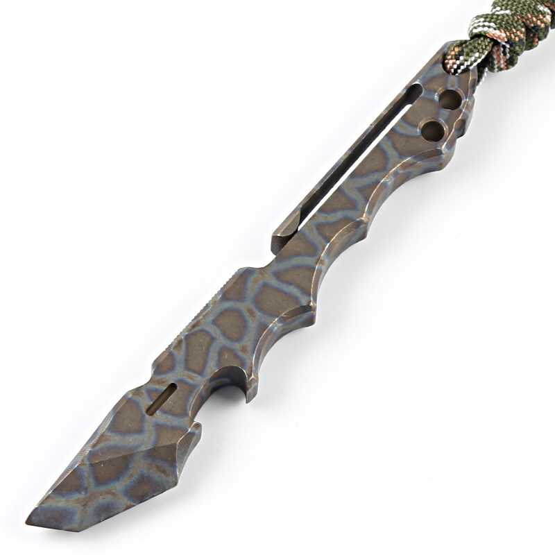 Titanium Mini Pry Bar - Multi-Function EDC Tool Bottle Opener & Self-Defense Carry