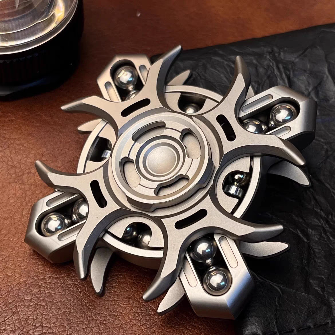 Titanium Fidget Spinner – Tri-Layer Oracle with & Steel EDC for Desk Breaks, Collecting detail image