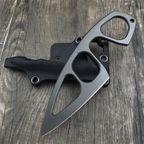 Titanium Fixed Blade Knife – Camping 440C Steel Oxide Coating Multi-Grip EDC Survival detail image