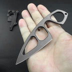 Titanium Fixed Blade Knife – Camping 440C Steel Oxide Coating Multi-Grip EDC Survival detail image - detail view 4