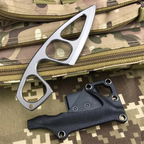 Titanium Fixed Blade Knife – Camping 440C Steel Oxide Coating Multi-Grip EDC Survival detail image - detail view 5