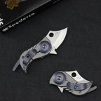 Titanium Folding Knife – Bitelock Mini EDC with 9Cr18MoV Steel & TC4 detail image - detail view 5