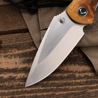 Titanium Folding Knife – Enchantress VG10 with Stabilized Wood EDC detail image - detail view 7