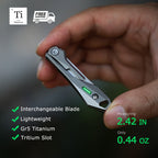 Titanium Folding Knife – Scalpel GR5 Micro Replaceable Blade EDC TSA Compliant Travel detail image - detail view 8