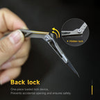 Titanium Folding Knife – WaspArmor Blade Micro Scalpel with Surgical Blade EDC Keychain detail image - detail view 14