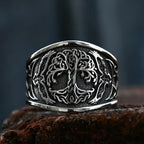 Tree of Life Signet Ring – Rune with of Viking Gothic Celtic Punk Statement detail image - detail view 3