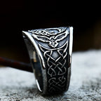 Tree of Life Signet Ring – Rune with of Viking Gothic Celtic Punk Statement detail image - detail view 4