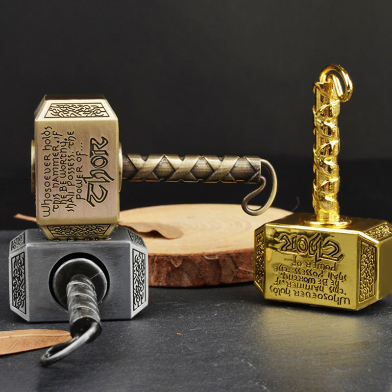 Thor's Spin Heavy Metal Fidget Spinner - Thor's Hammer Design with Ratchet Click EDC
