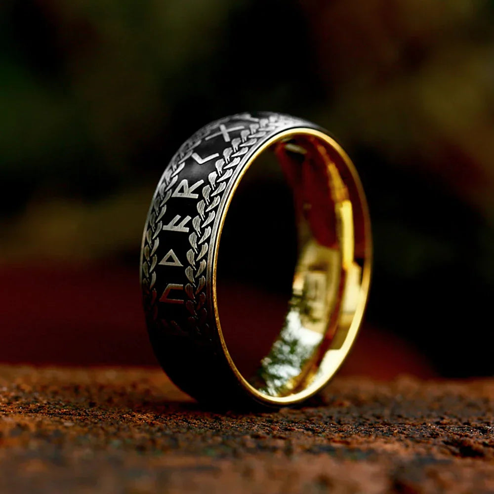 Norse Ring – Rune Amulet Viking Gothic Punk Statement Silver Gold