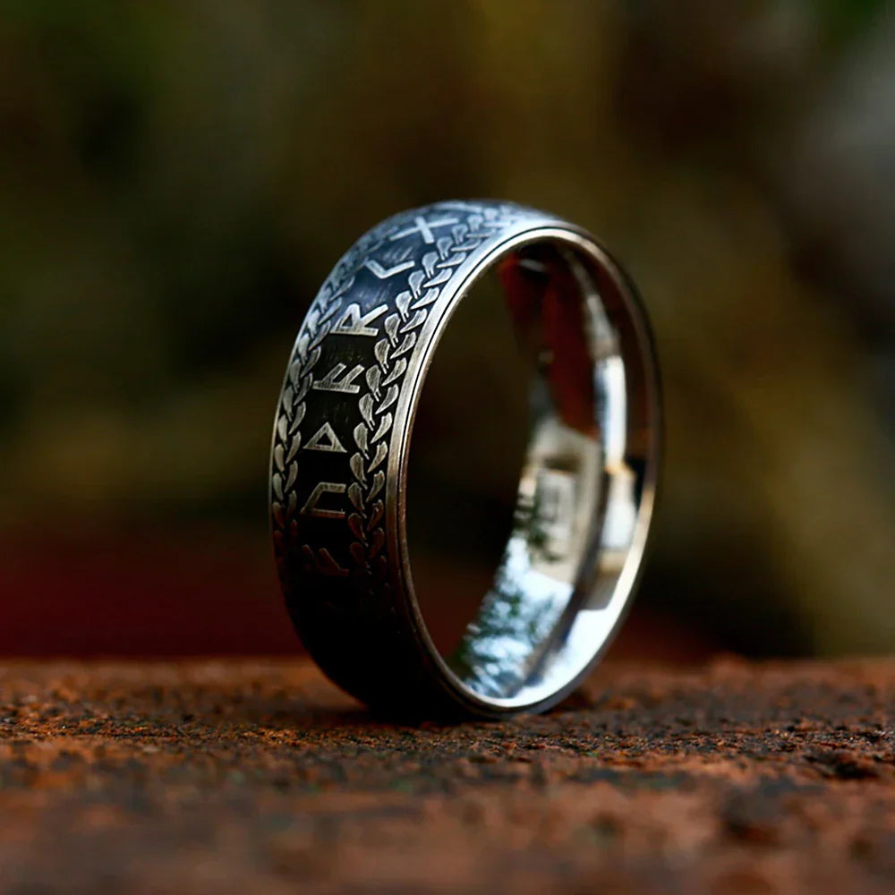Norse Ring – Rune Amulet Viking Gothic Punk Statement Silver Gold