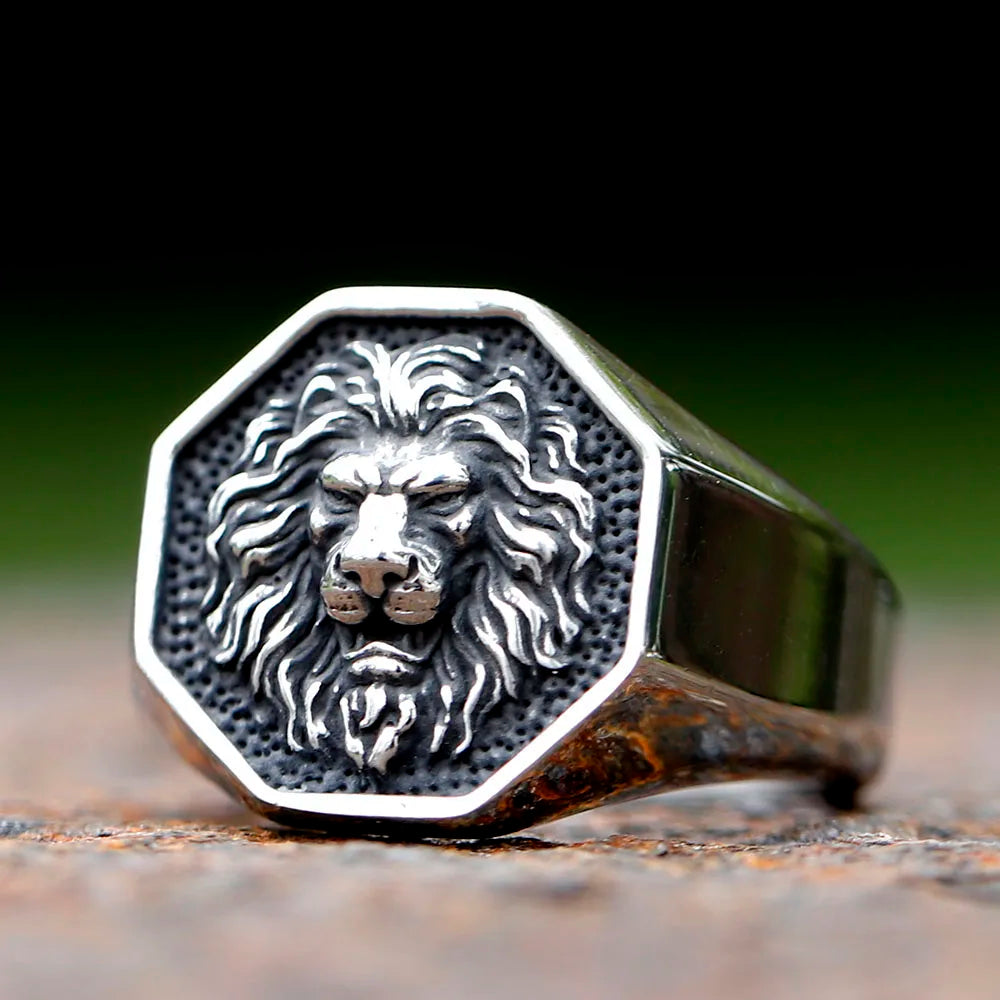 Tiger Ring – Savage 3D Head Gothic Punk Biker Statement Gold Steel