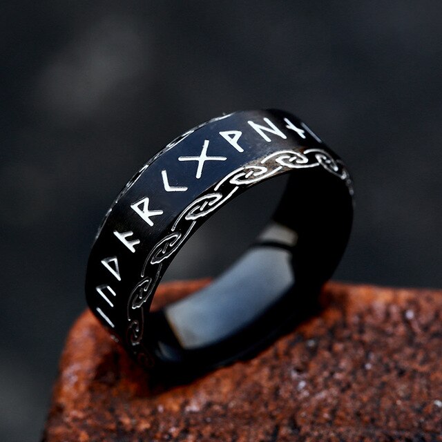 Rune Ring – Futhark Viking Norse Odin Gothic Punk Statement