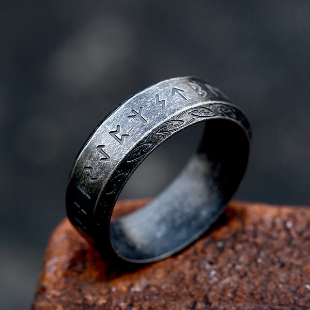 Rune Ring – Futhark Viking Norse Odin Gothic Punk Statement