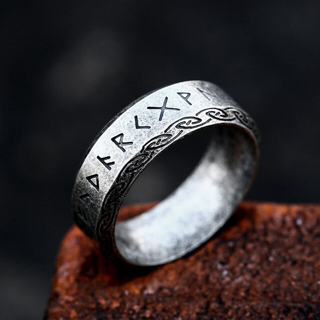 Rune Ring – Futhark Viking Norse Odin Gothic Punk Statement