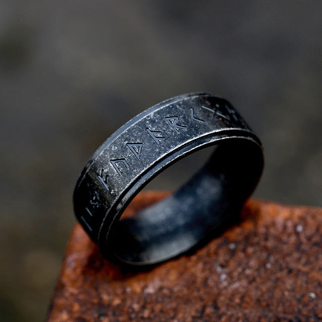 Rune Ring – Futhark Viking Norse Odin Gothic Punk Statement