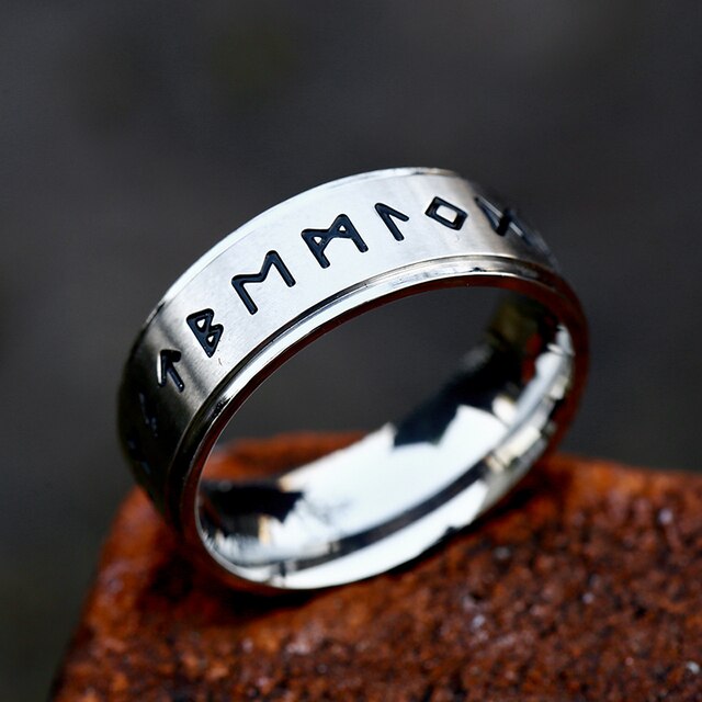 Rune Ring – Futhark Viking Norse Odin Gothic Punk Statement