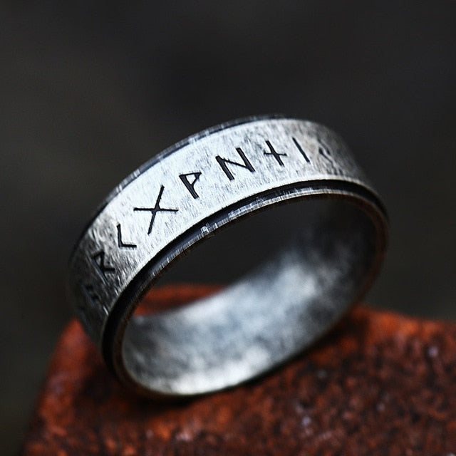 Rune Ring – Futhark Viking Norse Odin Gothic Punk Statement