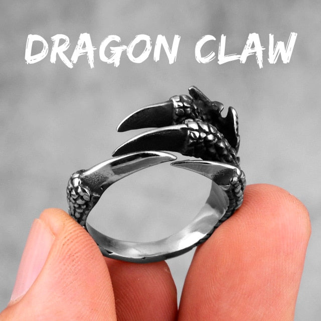 Dragon Ring – Evil Claw Gothic Fantasy Punk Hip Hop Biker Statement Ring
