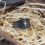 Vegvisir Compass Ring – Viking with Norse Rune Gothic Symbol Band product image