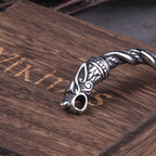 Viking Rune Bracelet – Wolf with Nordic Cuff Norse Gothic Punk Statement detail image - detail view 5