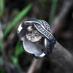 Viking Rune Ring – 316L Stainless Steel with Intertwined Odin Norse Gothic Band product image