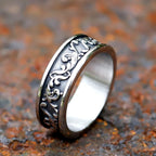 Viking Rune Ring – Punk with Gothic Spindrift Wave Biker Statement detail image