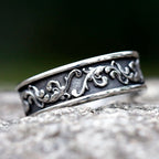 Viking Rune Ring – Punk with Gothic Spindrift Wave Biker Statement detail image - detail view 4