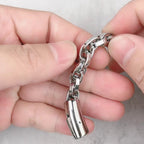Vintage Dragon Bracelet – Six-Character Mantra with Twisted Bone Titanium Steel detail image - detail view 3