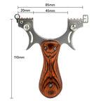 Wrist Brace Slingshot – Rocket with Wooden Handle Steel Fork with Fiber Optic Sight detail image - detail view 5